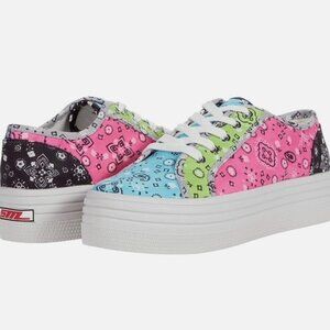 Steve Madden Bobbi 30 Multi Women's Platform Wedge Sneakers Size 6.5